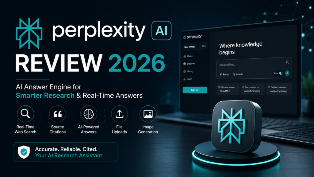 Perplexity AI Review 2026 Perplexity AI Review 2026 - AI Search Engine Interface