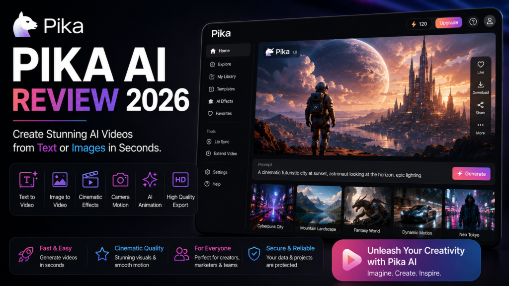 Pika AI Review 2026: Features, Pricing, Pros & Cons Pika AI Review 2026 – AI Video Generator